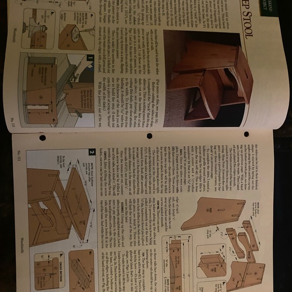 🎉5/$10🎉Woodsmith magazine vol 19 number 111 June 1997 garden arbor, step stool - Picture 4 of 8